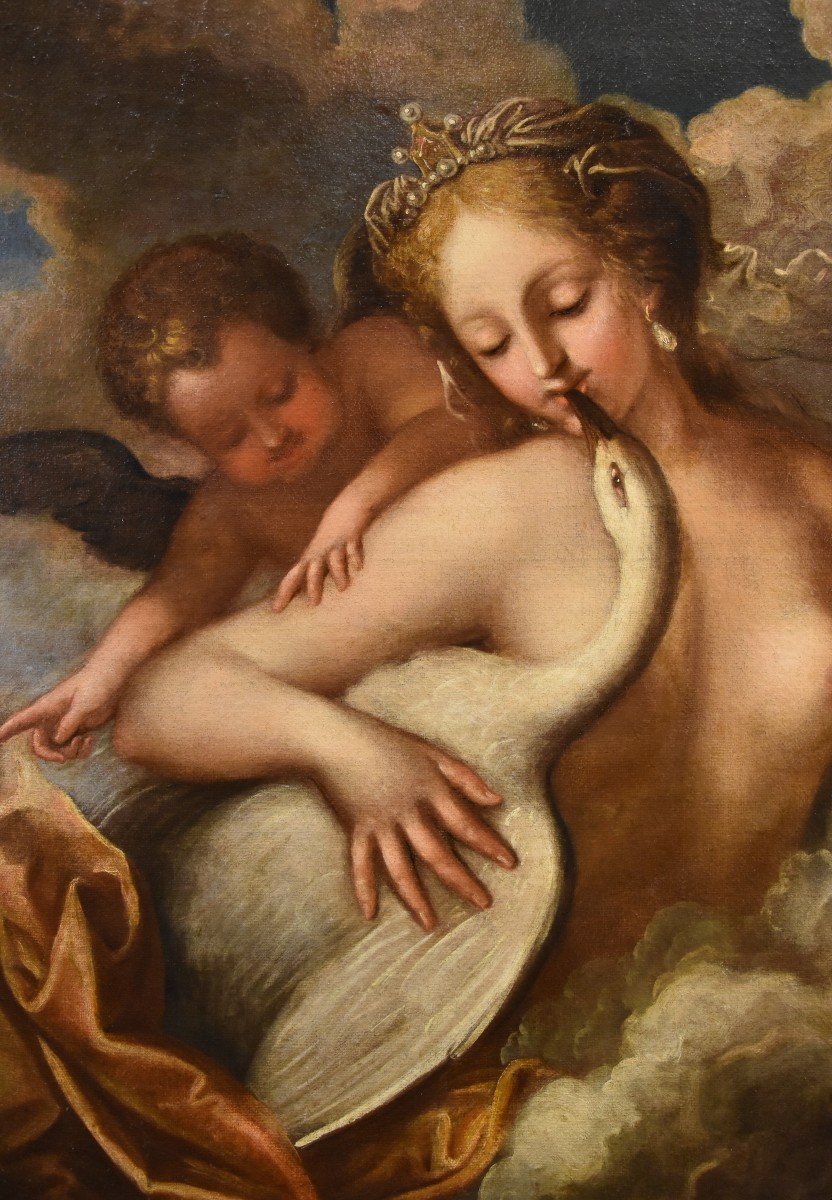 Léda Et Le Cygne, Pietro Liberi (Padoue 1605 - Venise 1687) Atelier De -photo-2