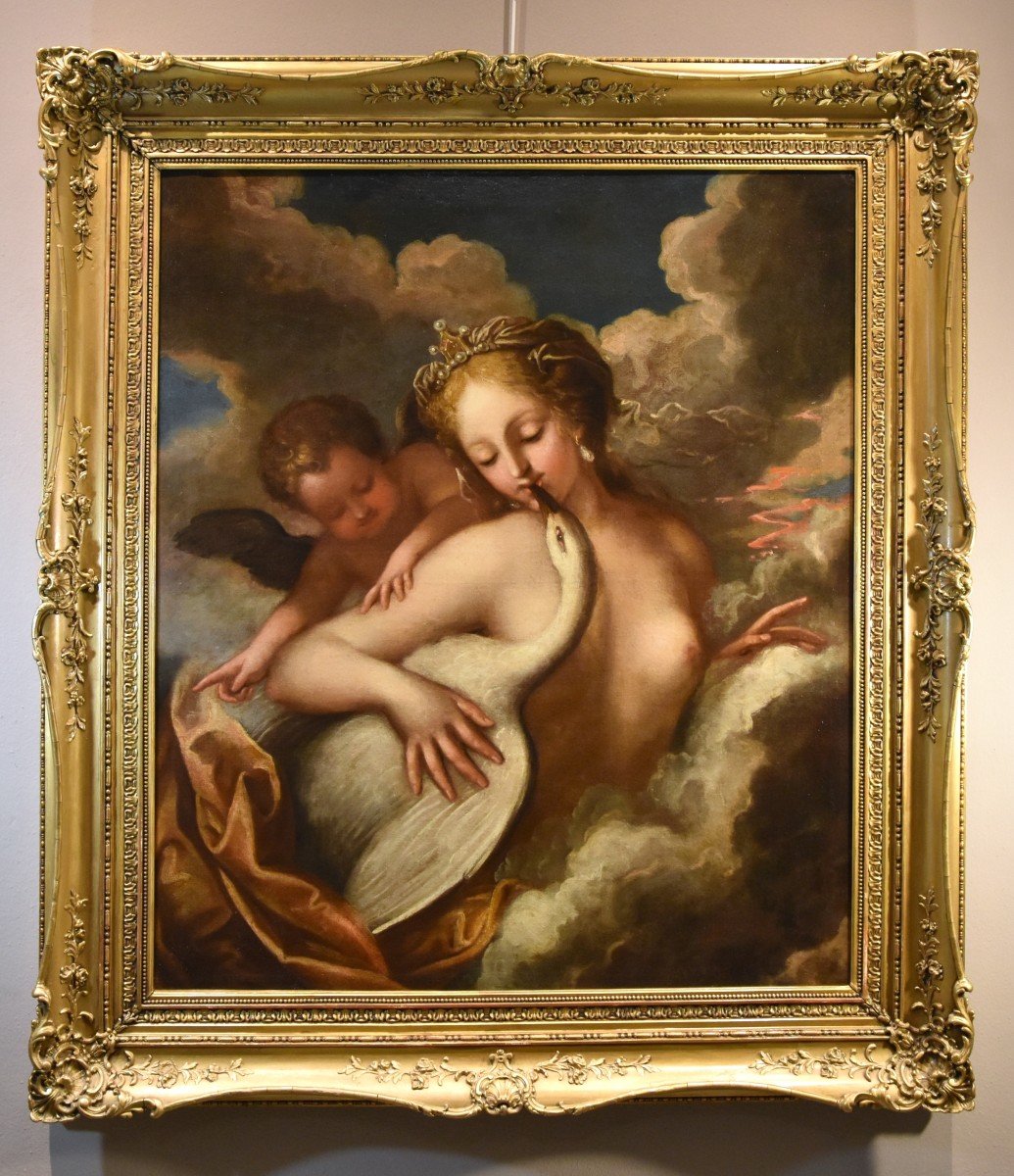 Léda Et Le Cygne, Pietro Liberi (Padoue 1605 - Venise 1687) Atelier De 