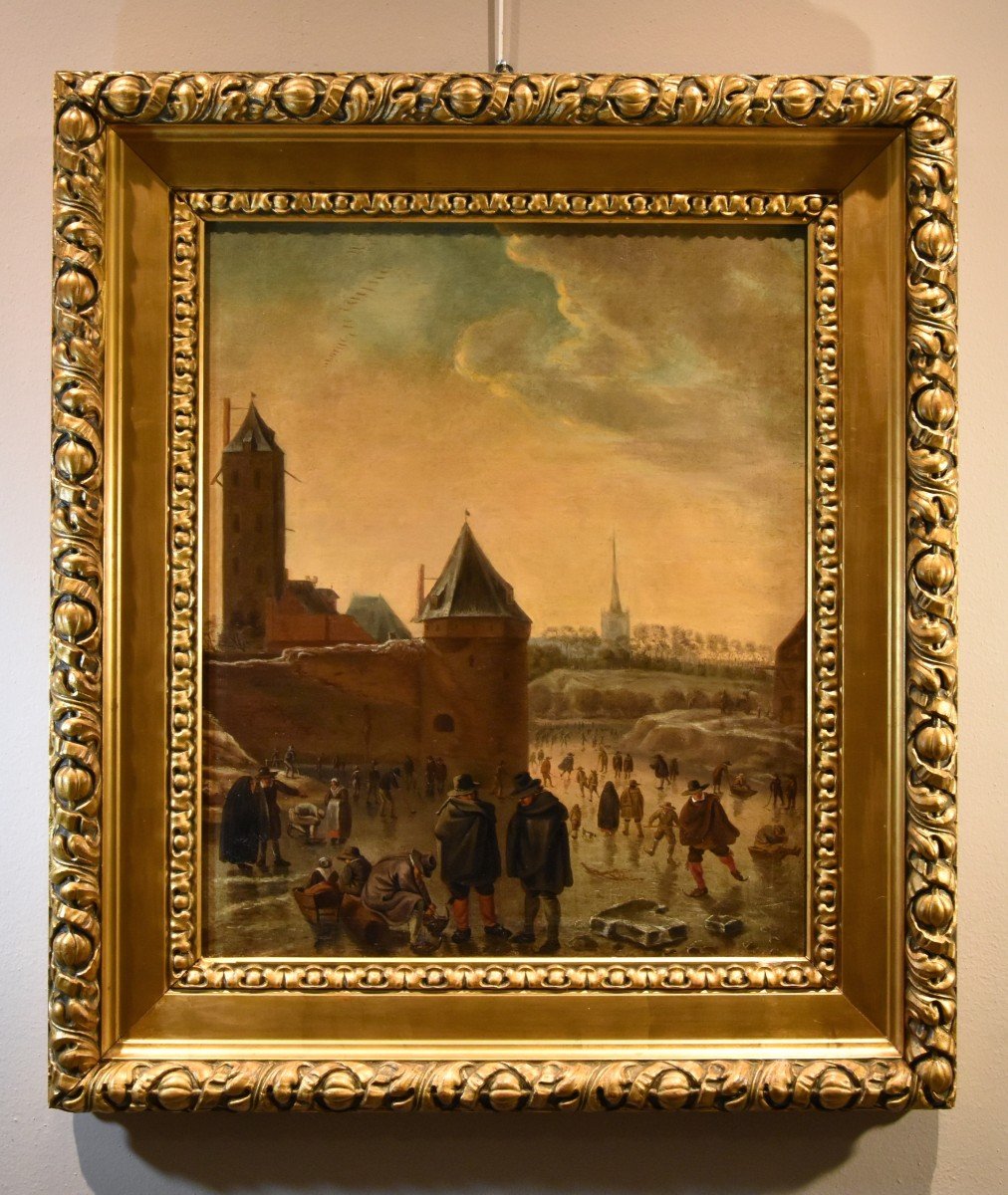 Paysage d'Hiver Avec La Ville d'Utrecht, Herman Saftleven (Rotterdam 1609 - Utrecht 1685) -photo-2