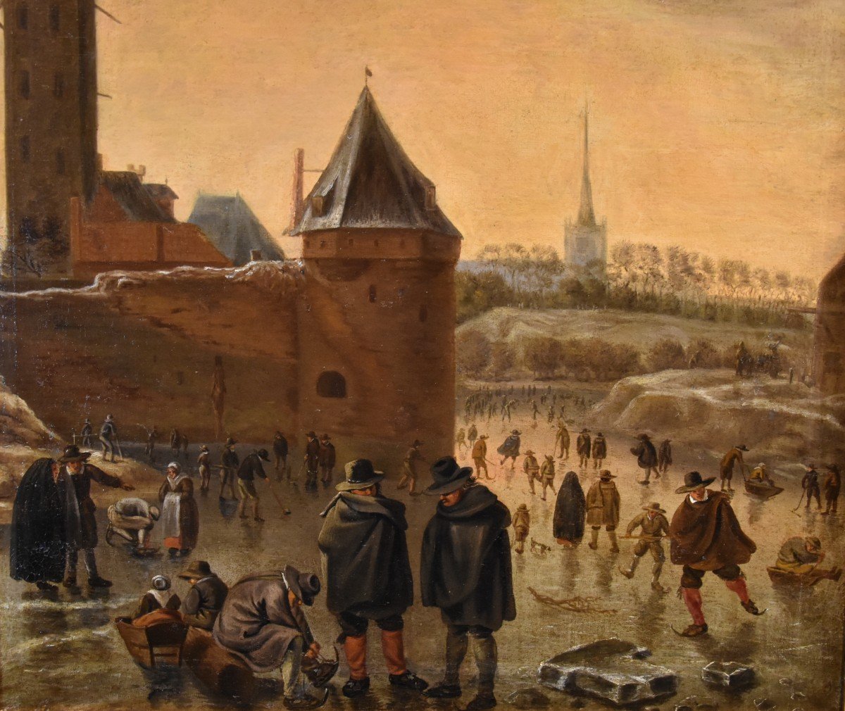 Paysage d'Hiver Avec La Ville d'Utrecht, Herman Saftleven (Rotterdam 1609 - Utrecht 1685) -photo-1