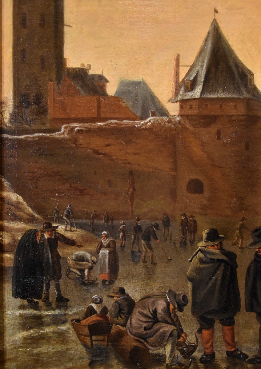 Paysage d'Hiver Avec La Ville d'Utrecht, Herman Saftleven (Rotterdam 1609 - Utrecht 1685) -photo-4