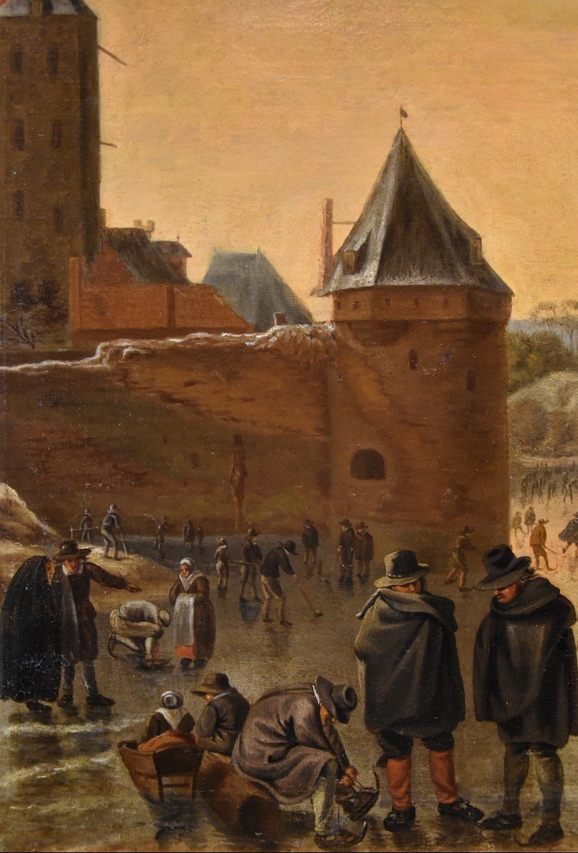 Paysage d'Hiver Avec La Ville d'Utrecht, Herman Saftleven (Rotterdam 1609 - Utrecht 1685) -photo-6