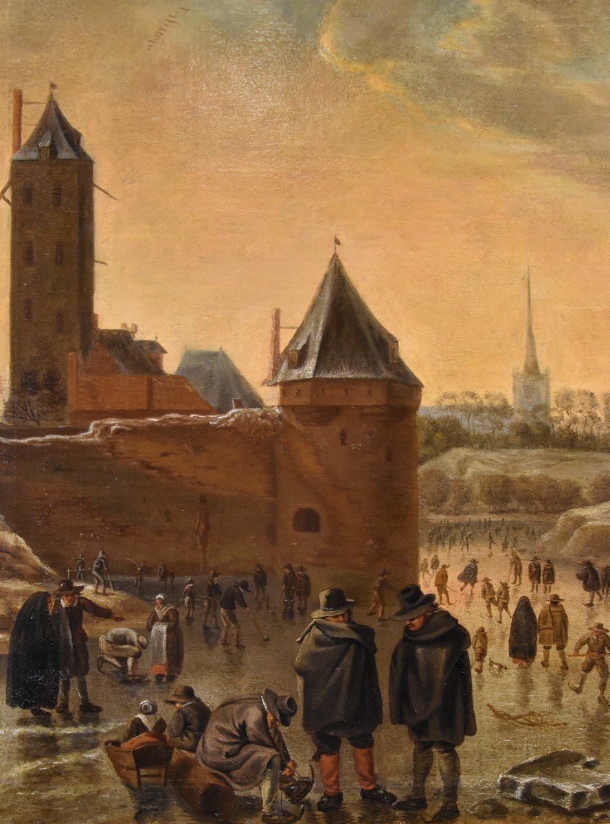 Paysage d'Hiver Avec La Ville d'Utrecht, Herman Saftleven (Rotterdam 1609 - Utrecht 1685) -photo-7