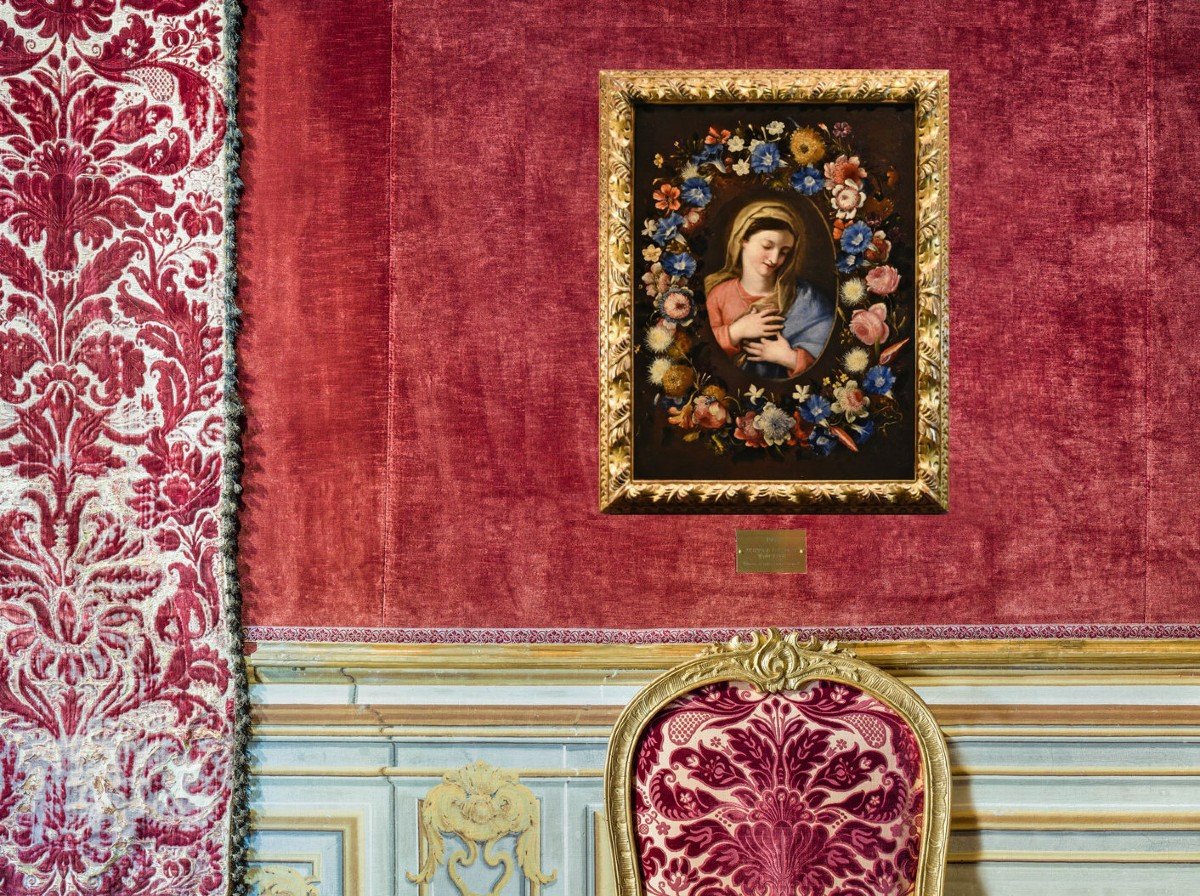 Flower Garland With A Portrait Of The Virgin, Francesco Trevisani Et Nicolò Stanchi-photo-1