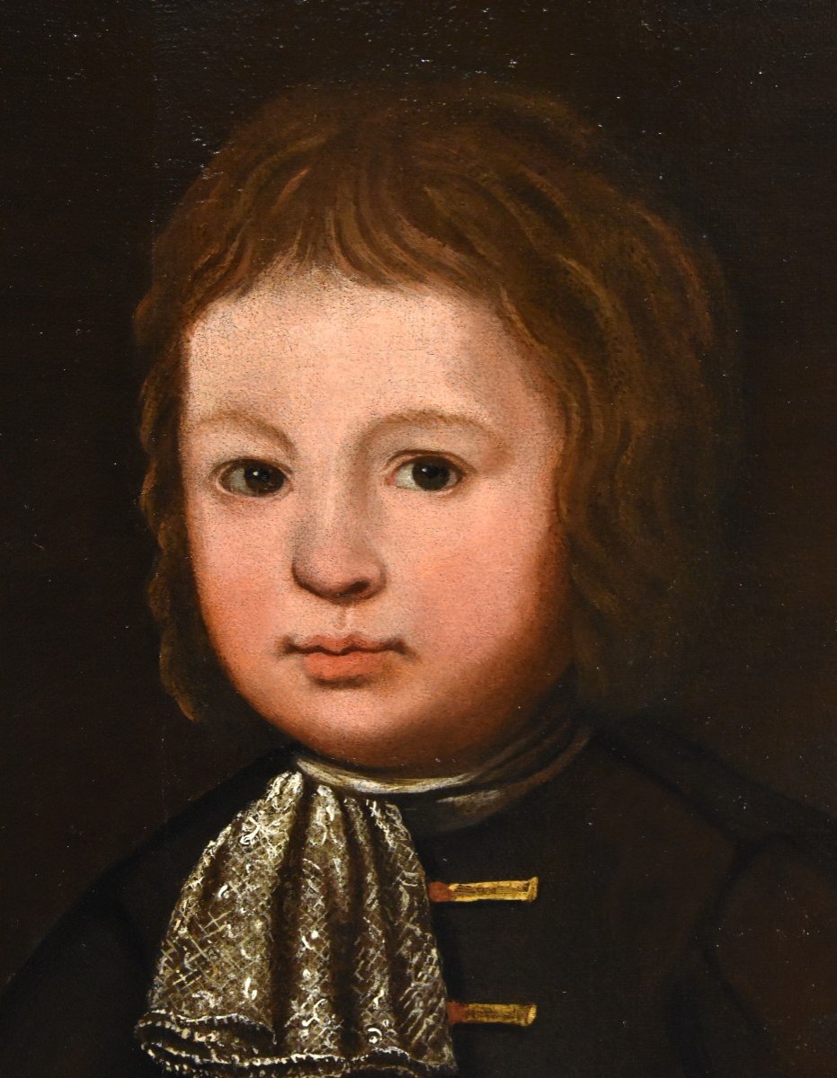 Portrait Of A Young Boy, Lombard School 17th Century-photo-2