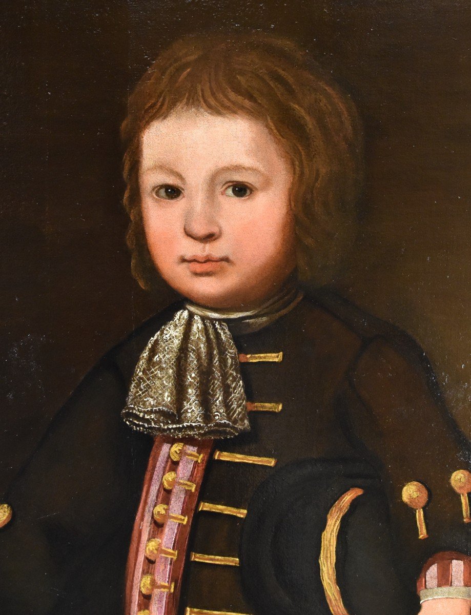 Portrait Of A Young Boy, Lombard School 17th Century-photo-3