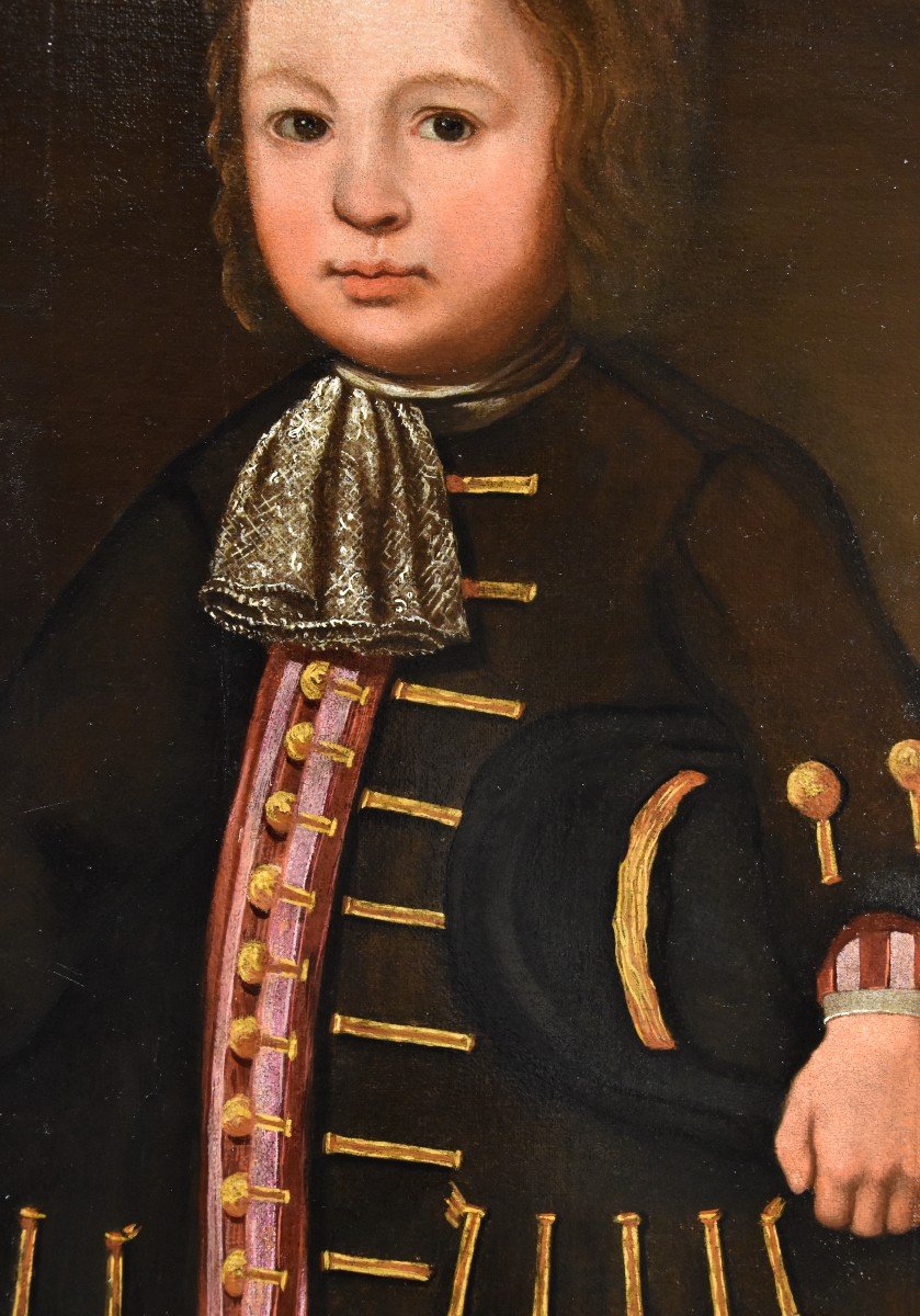 Portrait Of A Young Boy, Lombard School 17th Century-photo-4