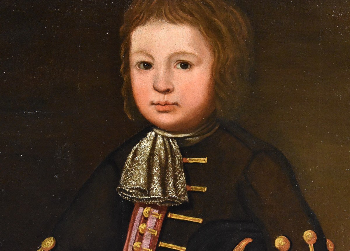 Portrait Of A Young Boy, Lombard School 17th Century-photo-7