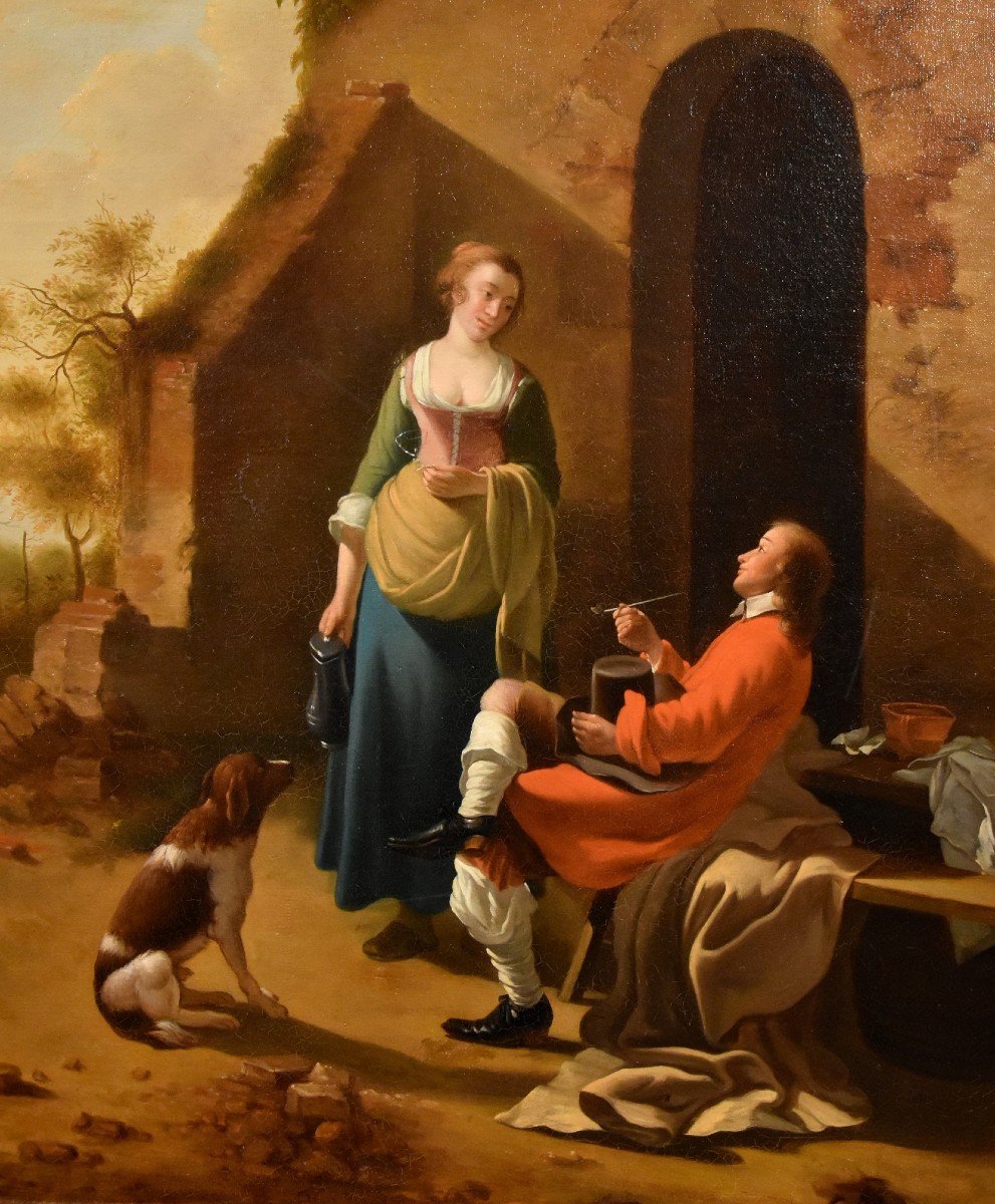 Galante Scene At The Entrance To An Inn, Jan Vermeer d'Utrecht (schoonhoven 1630 - 1692) Follow-photo-3