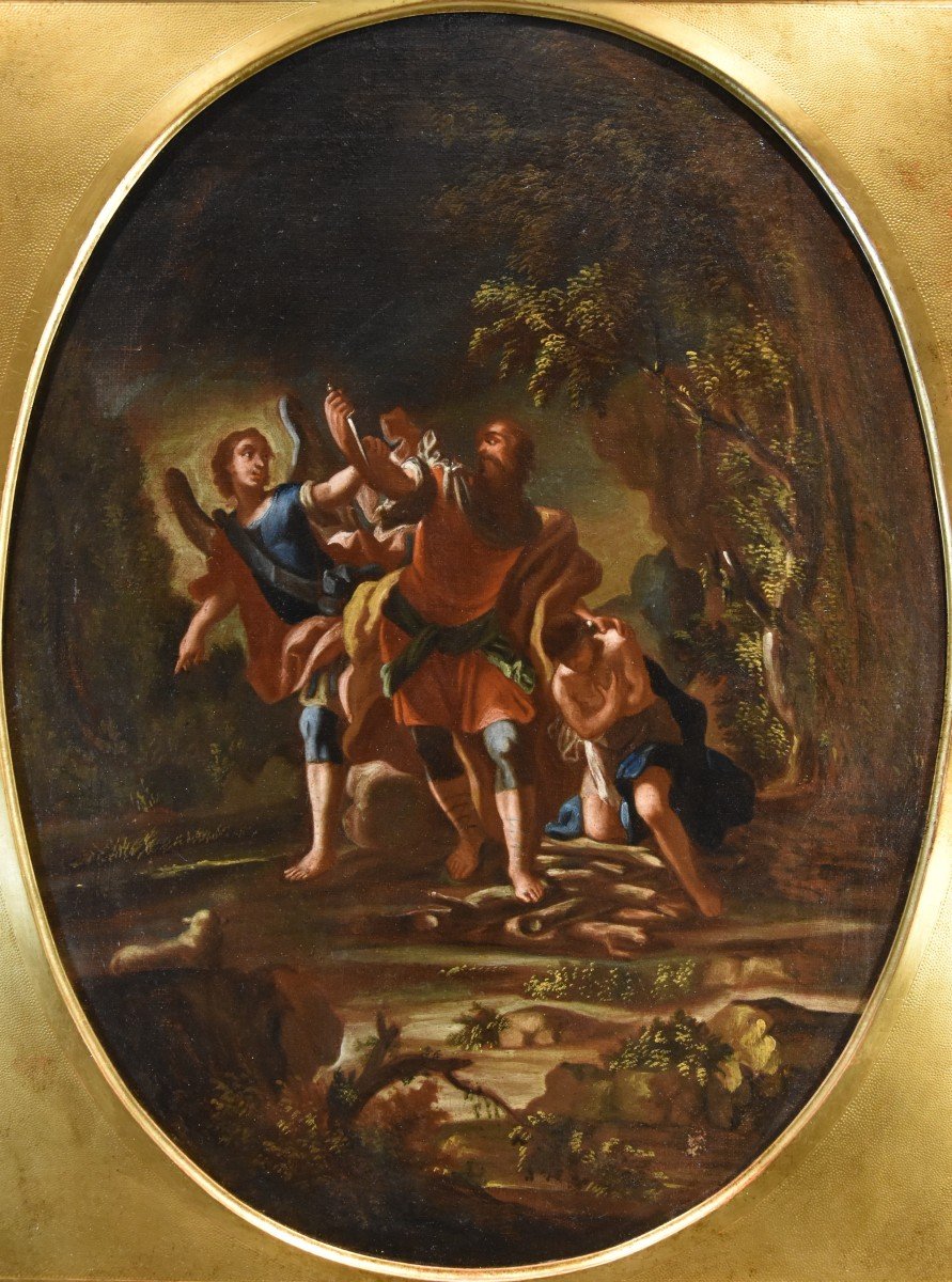 Hagar Et l'Ange/le Sacrifice d'Isaac, Maître Napolitain Du XVIIIe Siècle-photo-2