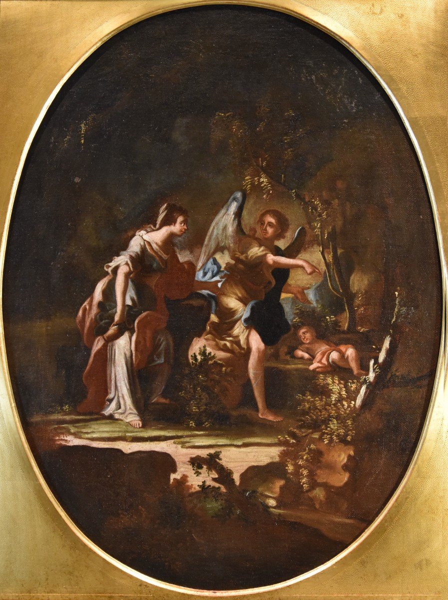 Hagar Et l'Ange/le Sacrifice d'Isaac, Maître Napolitain Du XVIIIe Siècle-photo-3