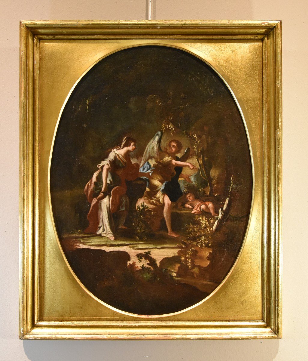 Hagar Et l'Ange/le Sacrifice d'Isaac, Maître Napolitain Du XVIIIe Siècle-photo-2