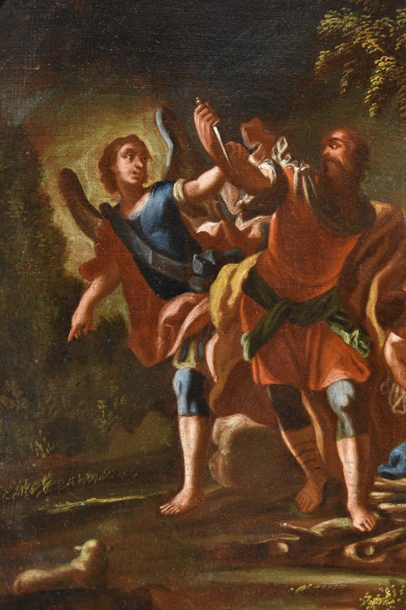 Hagar Et l'Ange/le Sacrifice d'Isaac, Maître Napolitain Du XVIIIe Siècle-photo-3