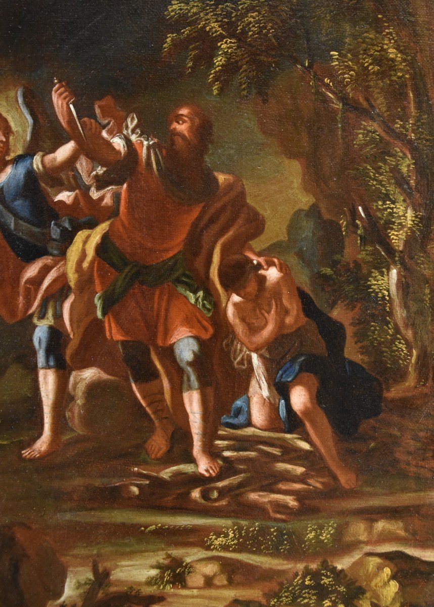 Hagar Et l'Ange/le Sacrifice d'Isaac, Maître Napolitain Du XVIIIe Siècle-photo-4