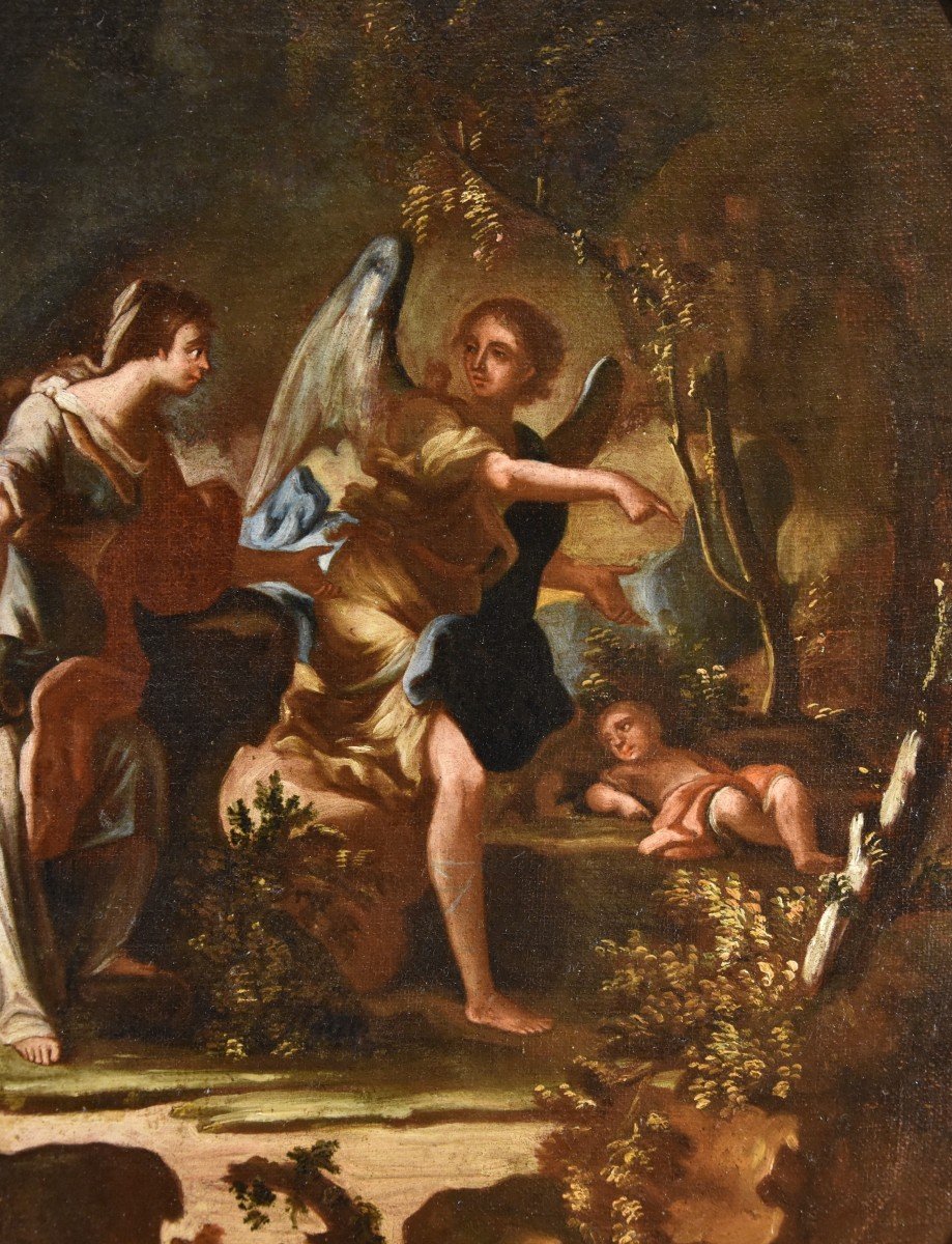 Hagar Et l'Ange/le Sacrifice d'Isaac, Maître Napolitain Du XVIIIe Siècle-photo-6