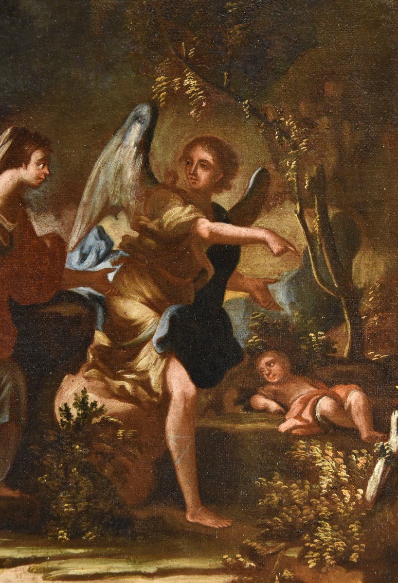 Hagar Et l'Ange/le Sacrifice d'Isaac, Maître Napolitain Du XVIIIe Siècle-photo-7