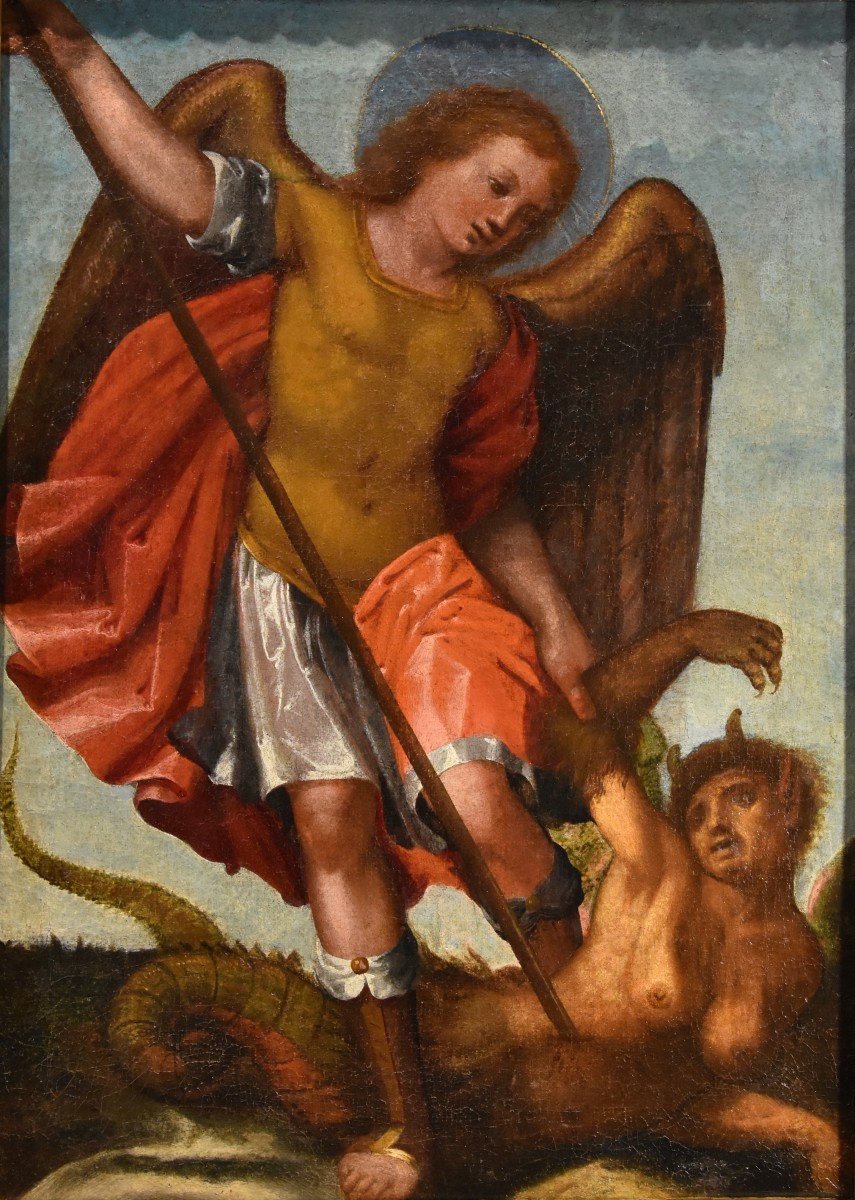 Saint Michael The Archangel Victorious, Tuscany - 16th Century-photo-2