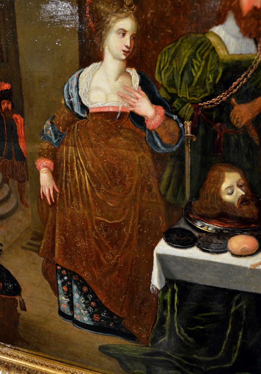 Le Festin d'Hérode, Gaspar Van Den Hoecke (anvers, 1585 - 1648)-photo-7