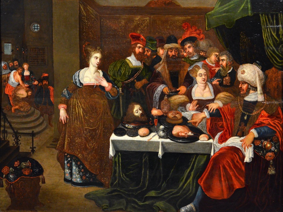 Herod's Feast, Gaspar Van Den Hoecke (antwerp, 1585 - 1648)