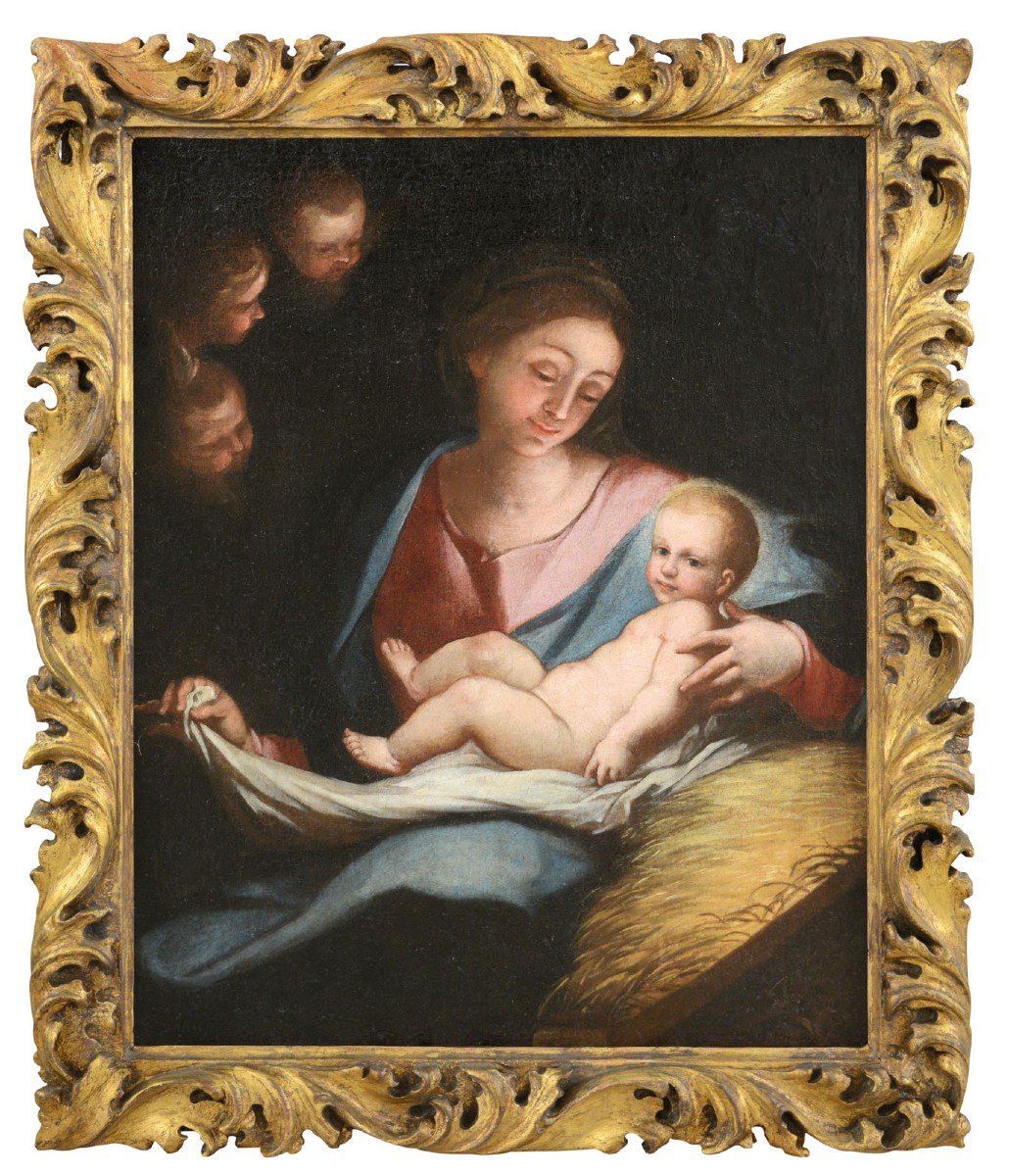  Madonna And Child, Anton Maria Piola (genoa, 1654 - 1715) Circle