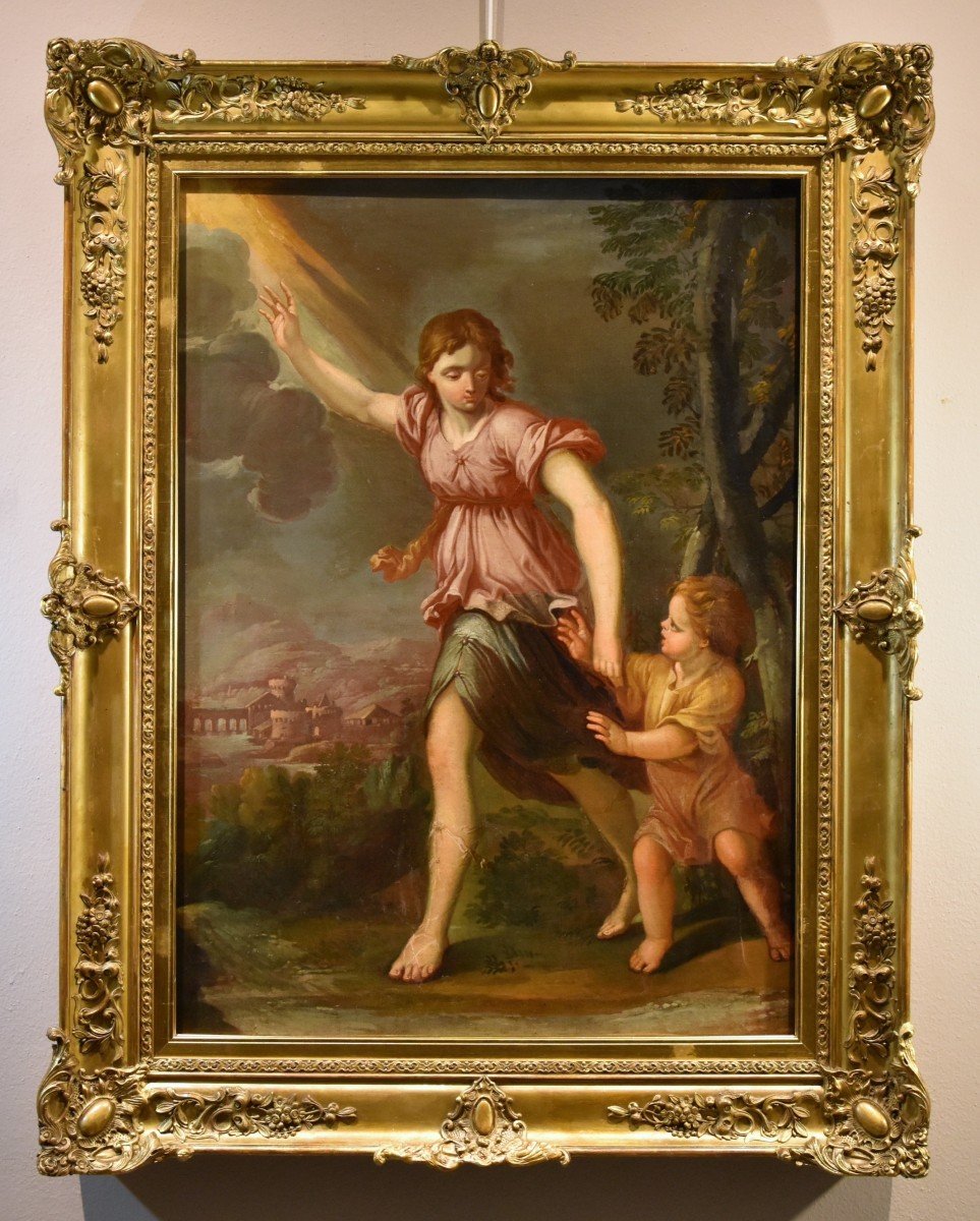 L'Ange Gardien, Ciro Ferri (Rome, 1634 - Rome, 1689) Suiveur De