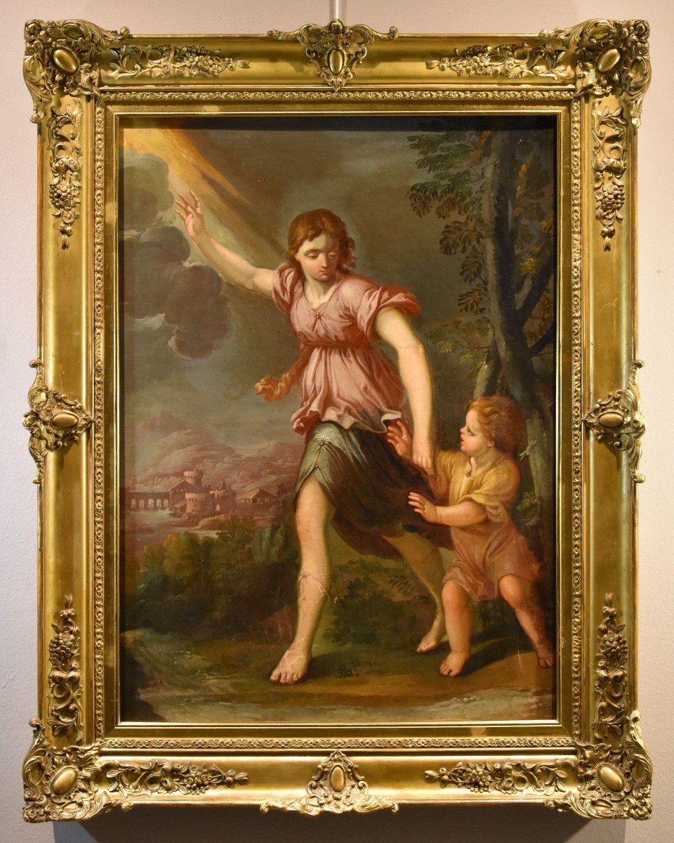  The Guardian Angel, Ciro Ferri (rome, 1634 - Rome, 1689) Follower Of