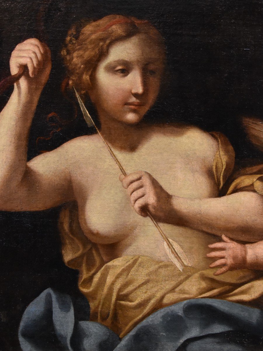 Venus Disarming Love,  Benedetto Gennari (cento, 1633 - Bologna, 1715) Attributable To-photo-3