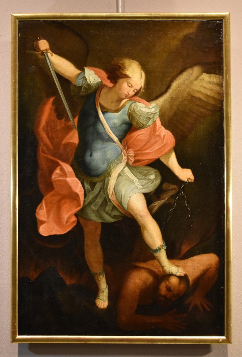 Saint Michael Archangel, Guido Reni (bologna 1575 - 1642) Workshop/follower Of-photo-2