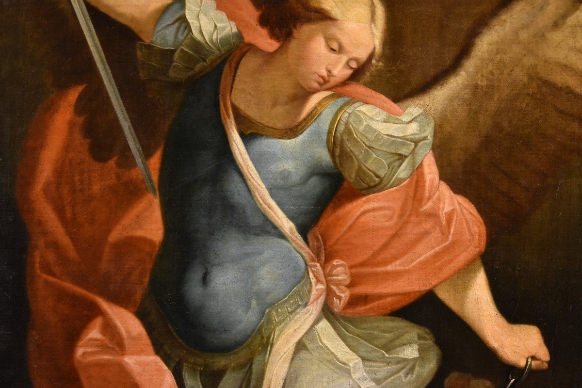 Saint Michel Archange, Guido Reni (Bologne 1575 - 1642) Atelier/suiveur de-photo-1