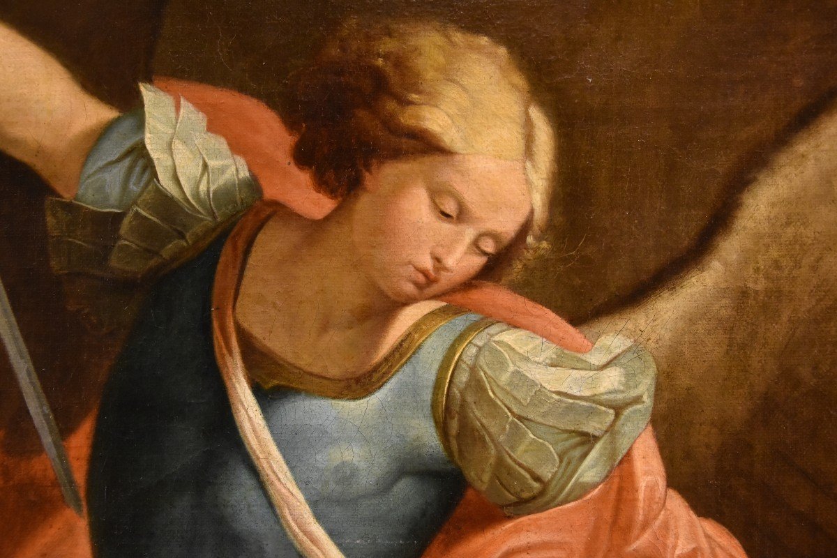 Saint Michael Archangel, Guido Reni (bologna 1575 - 1642) Workshop/follower Of-photo-4