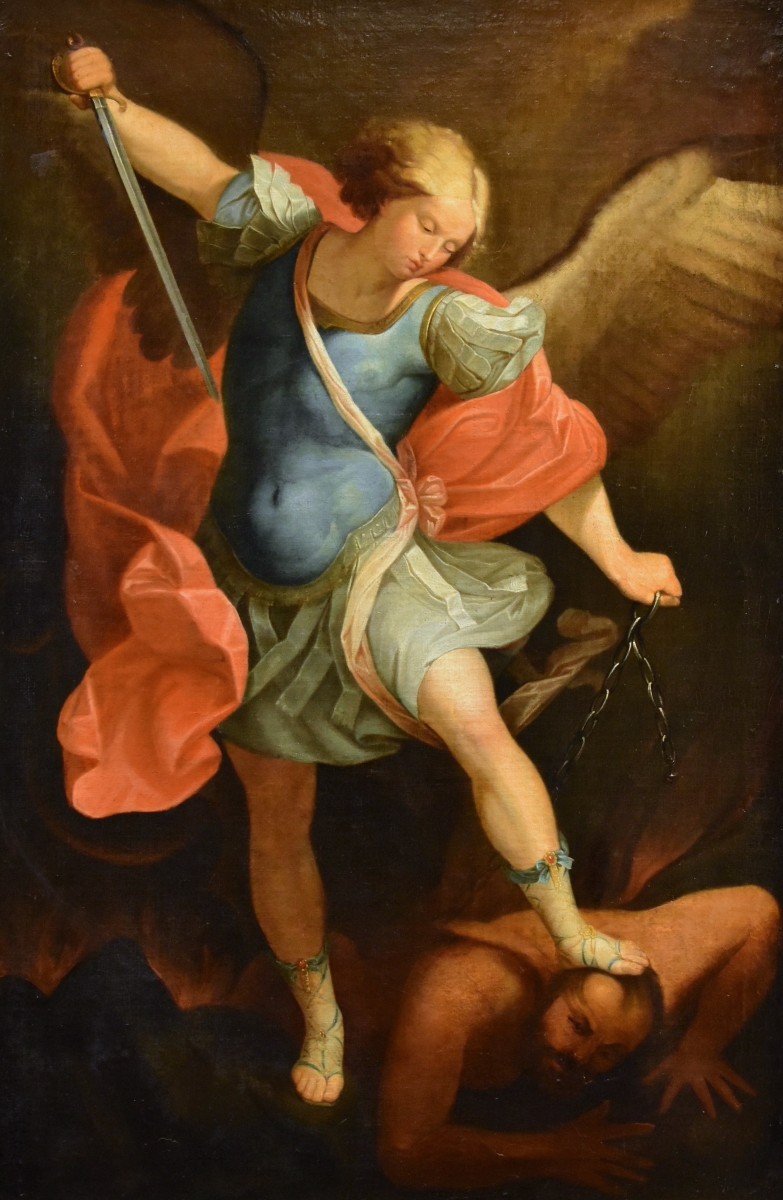 Saint Michel Archange, Guido Reni (Bologne 1575 - 1642) Atelier/suiveur de