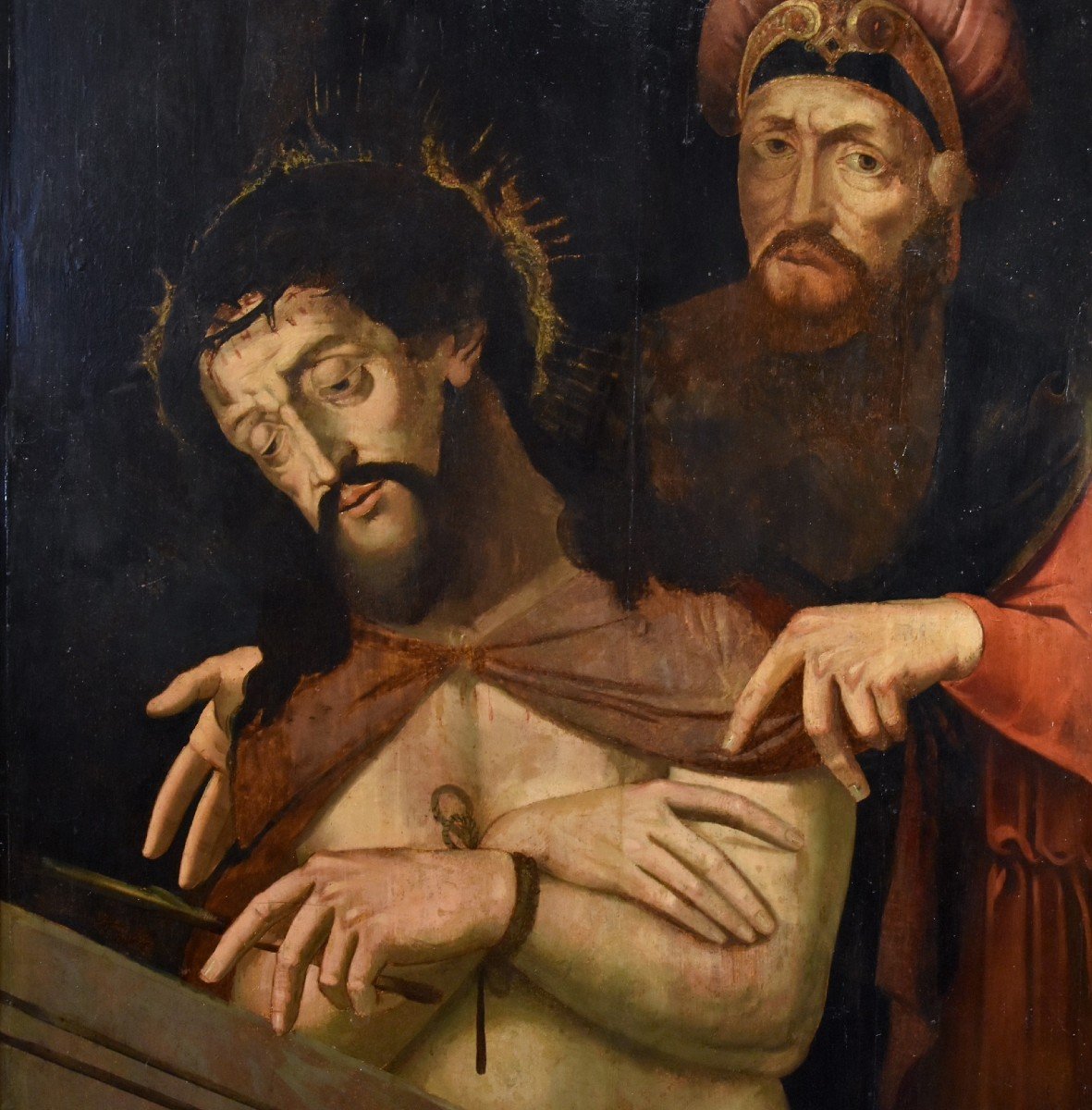 Ecce Homo Avec Ponce Pilate, Michael Coxie (malines, 1499 - 1592) Cercle De -photo-3