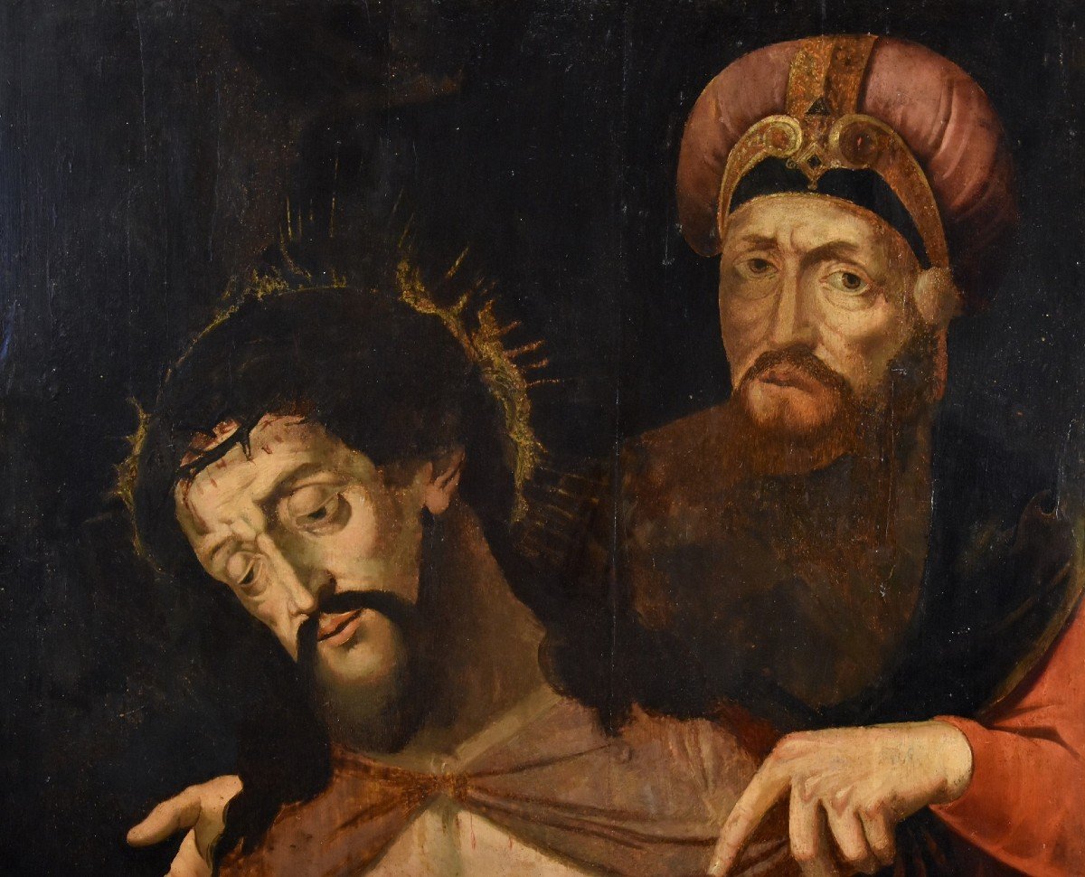 Ecce Homo Avec Ponce Pilate, Michael Coxie (malines, 1499 - 1592) Cercle De -photo-5