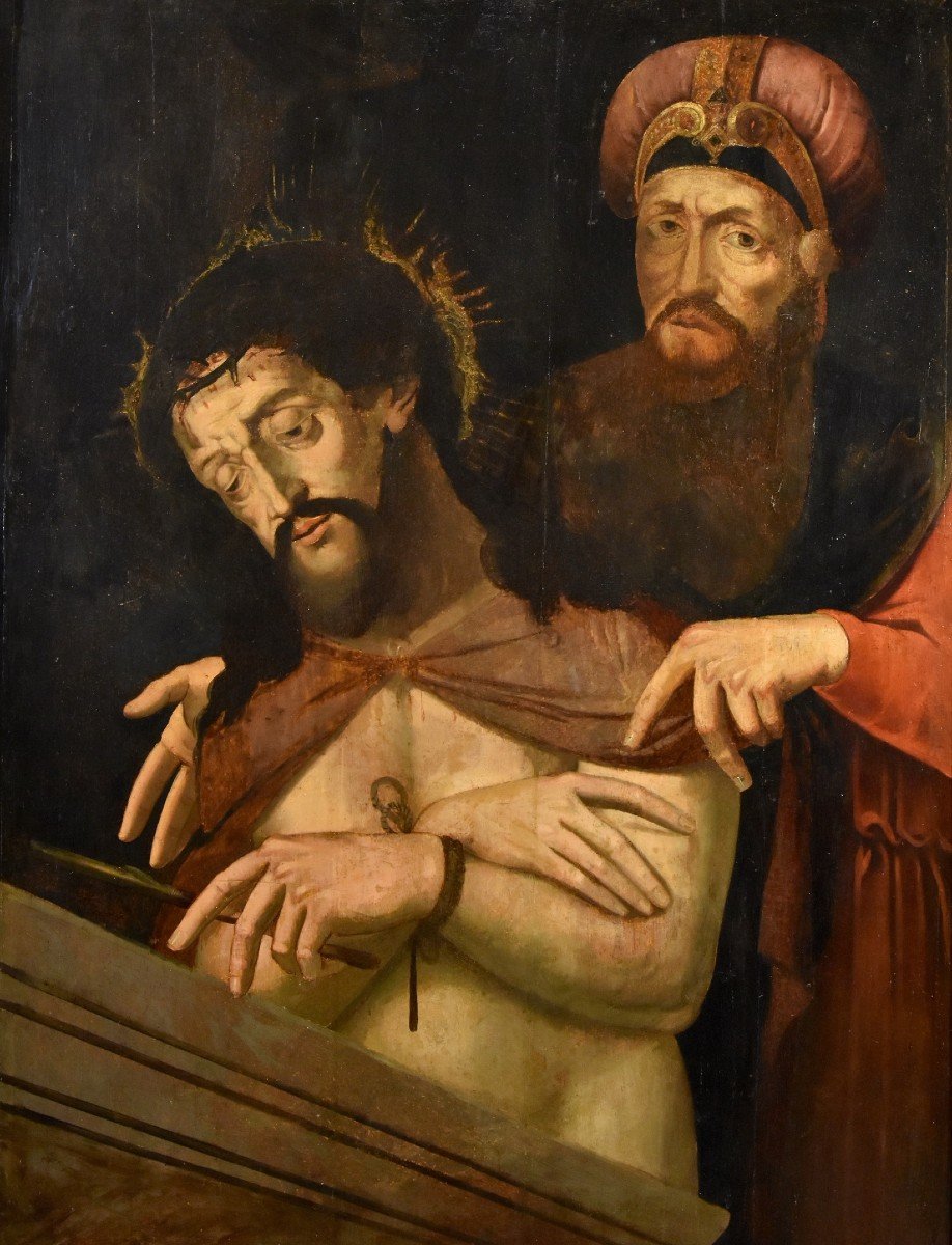 Ecce Homo Avec Ponce Pilate, Michael Coxie (malines, 1499 - 1592) Cercle De 