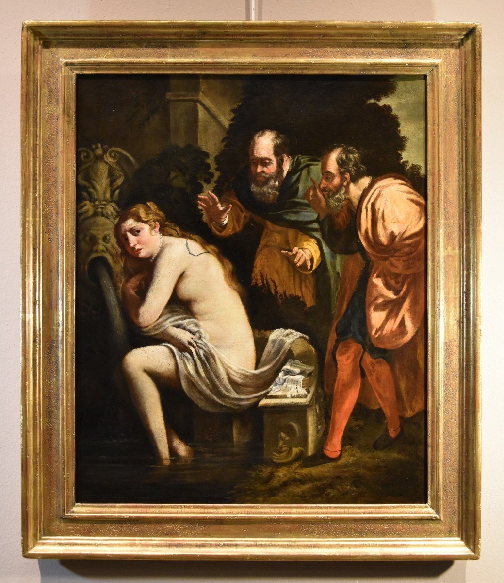 Susanna And The Old Men, Painter Active In Rome In The Early 17th Century-photo-2