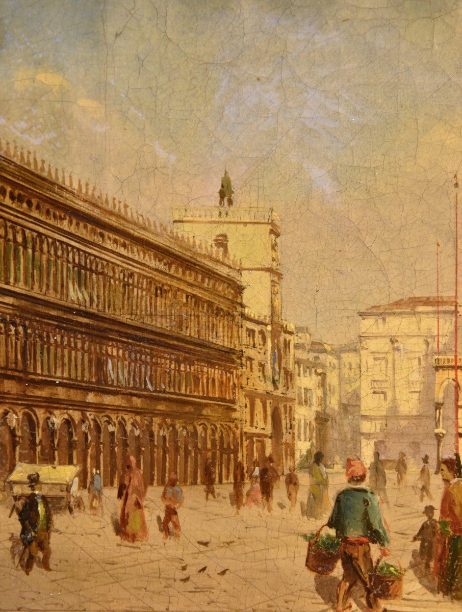 View Of Venice With St. Mark's Square, Vedutist Painter Of The 19th Century-photo-4