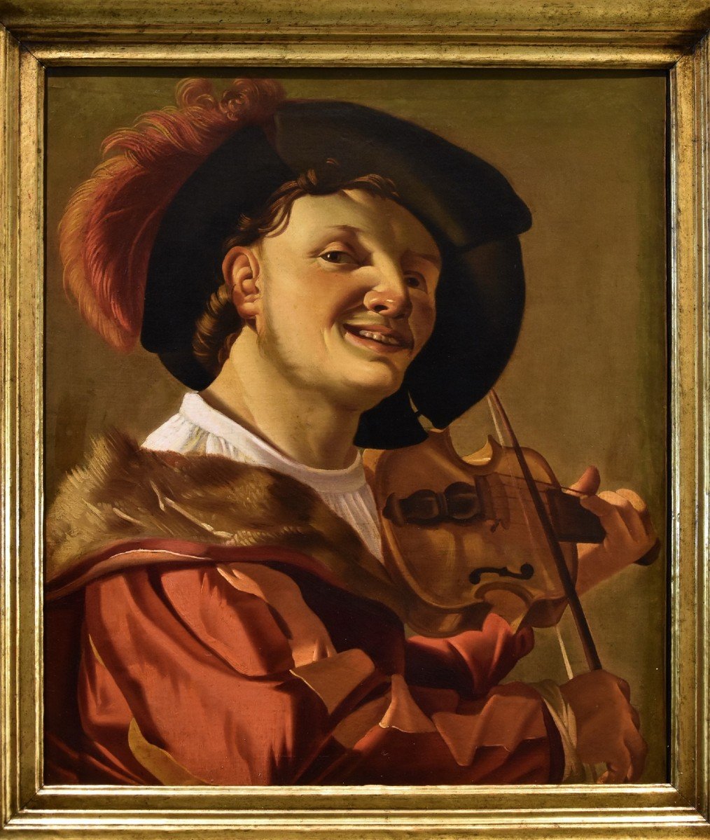 Violin Player, Hendrick Ter Brugghen (the Hague 1588-1629 Utrecht) Workshop-photo-2