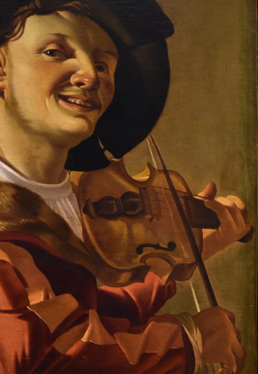 Violin Player, Hendrick Ter Brugghen (the Hague 1588-1629 Utrecht) Workshop-photo-2