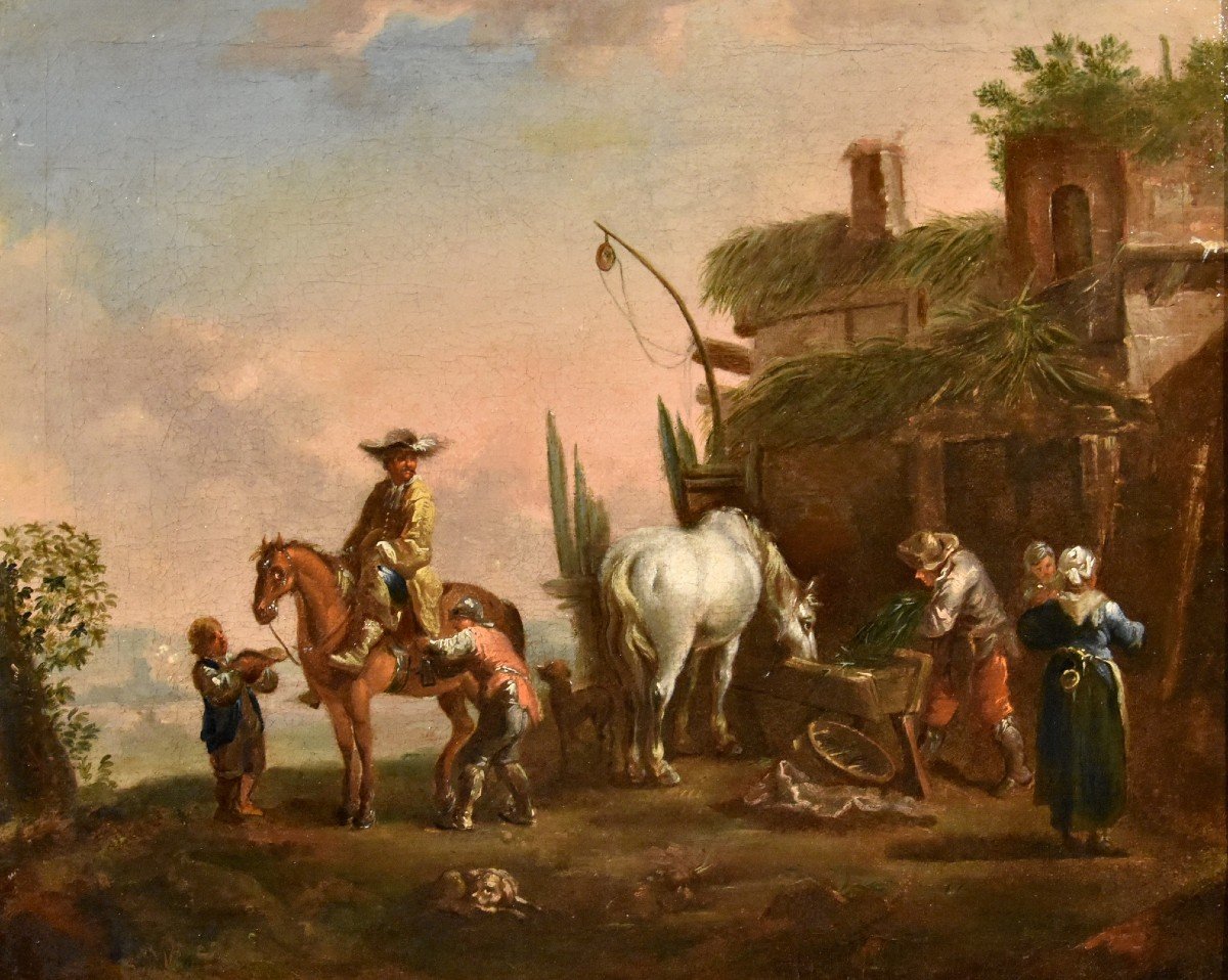 Simon Johannes Van Douw (anvers 1630 - 1677), Le Reste d'Un Chevalier