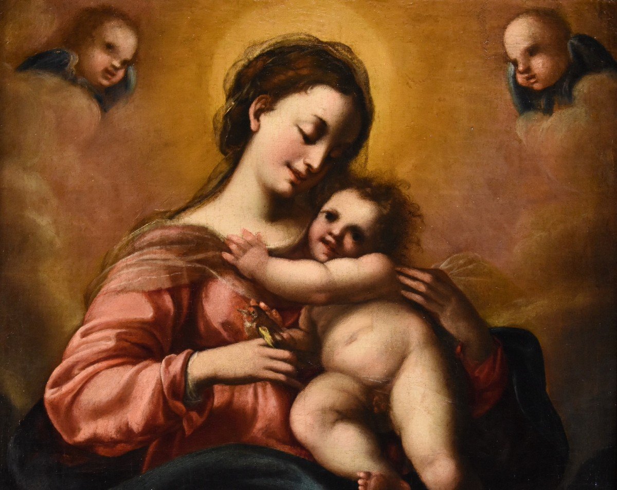 Jacopo Confortini (florence 1602-1672), Madonna And Child With Two Angels-photo-3