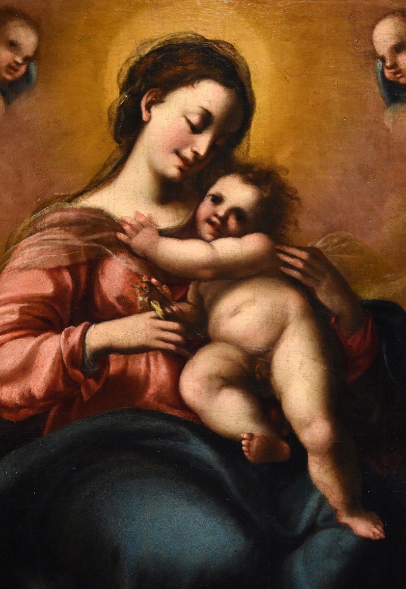 Jacopo Confortini (florence 1602-1672), Madonna And Child With Two Angels-photo-4