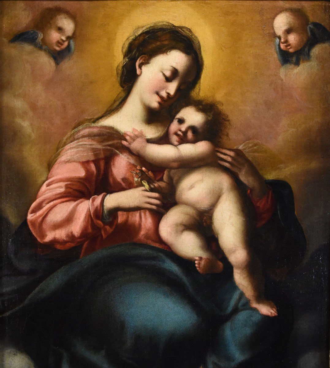 Jacopo Confortini (florence 1602-1672), Madonna And Child With Two Angels-photo-5