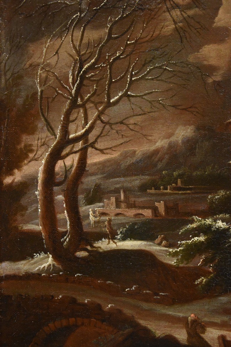 Winter Landscape, Francesco Foschi (ancona, 1710 - Rome, 1780) attributable-photo-1