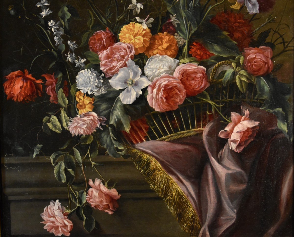 Jean-michel Picart (antwerp, 1600 - Paris, 1682), Still Life Of Flowers-photo-4