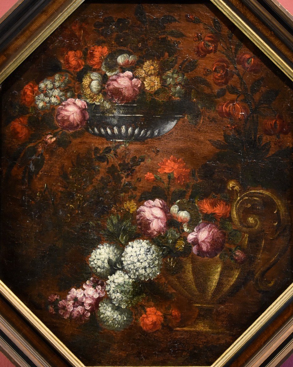 Composition Florale, Francesca Volò Smiller (milan, 1657 - 1700) Cercle De  -photo-2