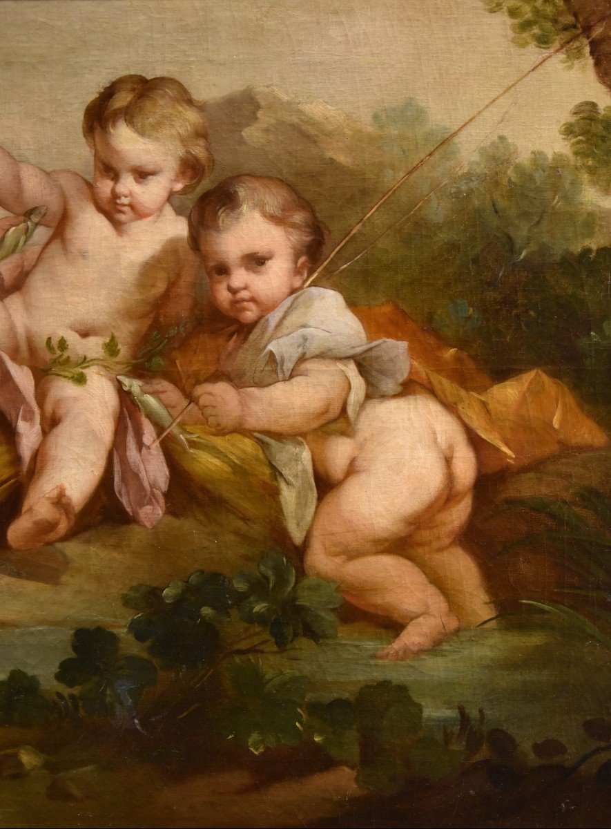 Putti En Pêcheurs, François Boucher (Paris, 1703 - 1770) école De -photo-3