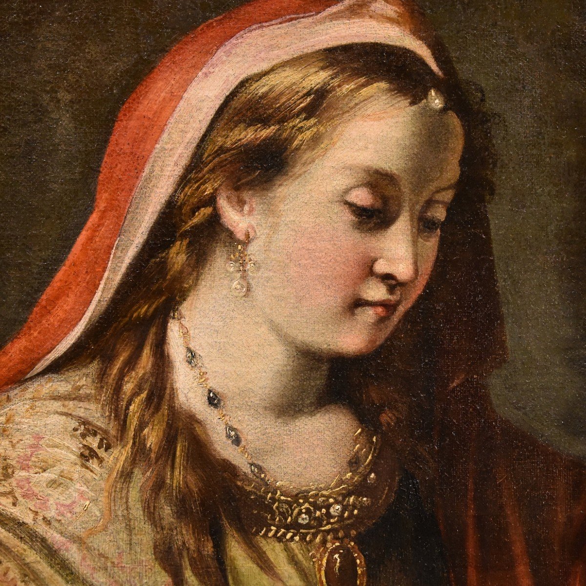 Gaspare Diziani (belluno 1689 - Venice 1767)  Portrait Of A Young Princess (salome?)-photo-3