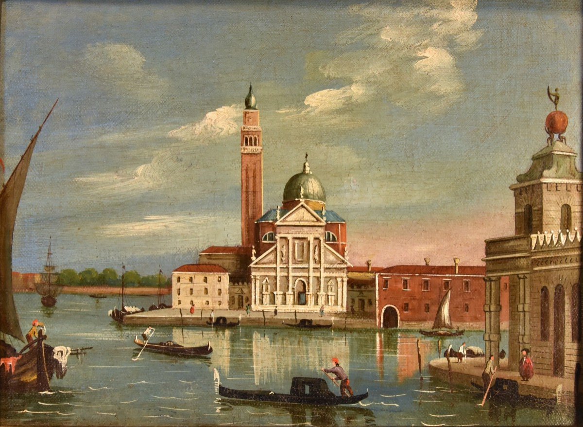 View Of Venice With The Island Of San Giorgio, Follower Of Canaletto (venice, 1697 – 1768)-photo-2