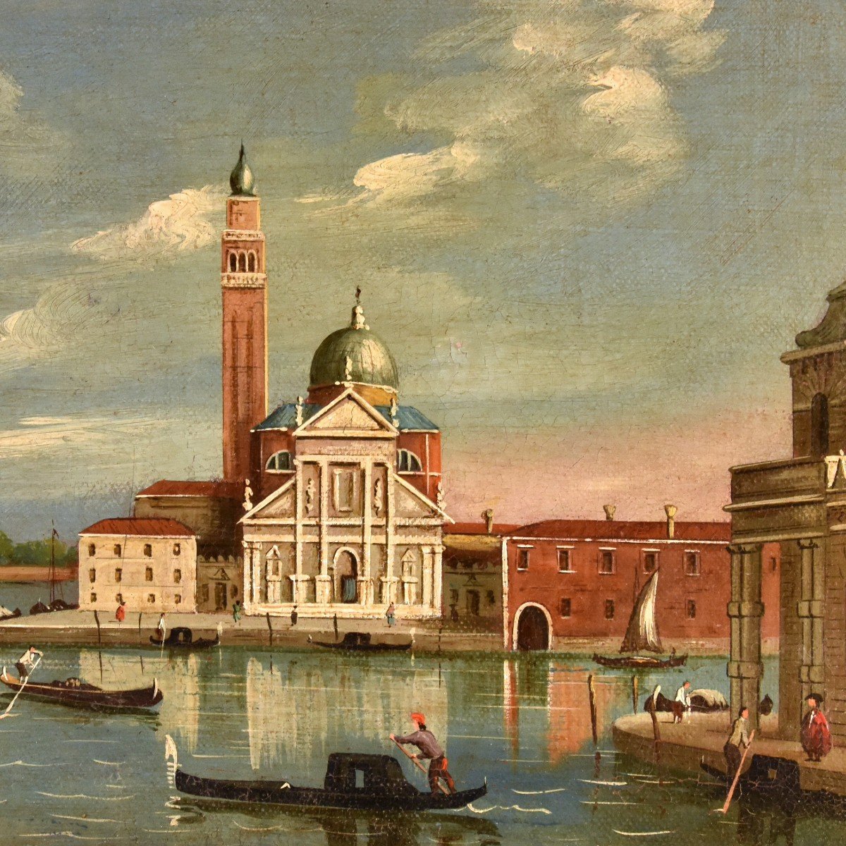 View Of Venice With The Island Of San Giorgio, Follower Of Canaletto (venice, 1697 – 1768)-photo-3