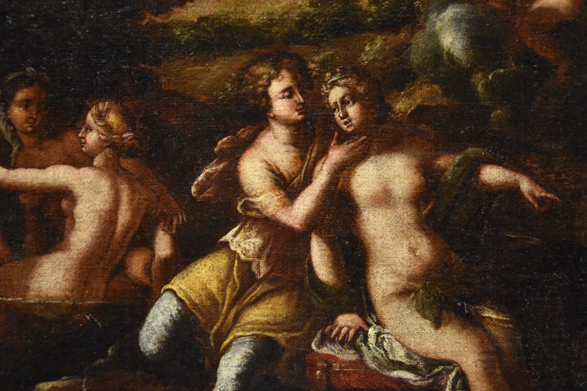 Idyll Between Venus And Adonis, Workshop Of Filippo Lauri (rome, 1623 – 1694)-photo-4